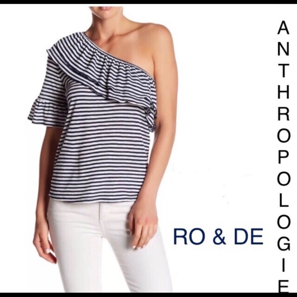 RO & DE Anthropology off shoulder top